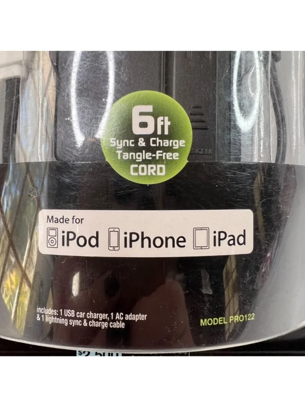 Duracell 3 in 1 Rechargeable Charger PRO122 6ft Cord iPhone iPad iPod
